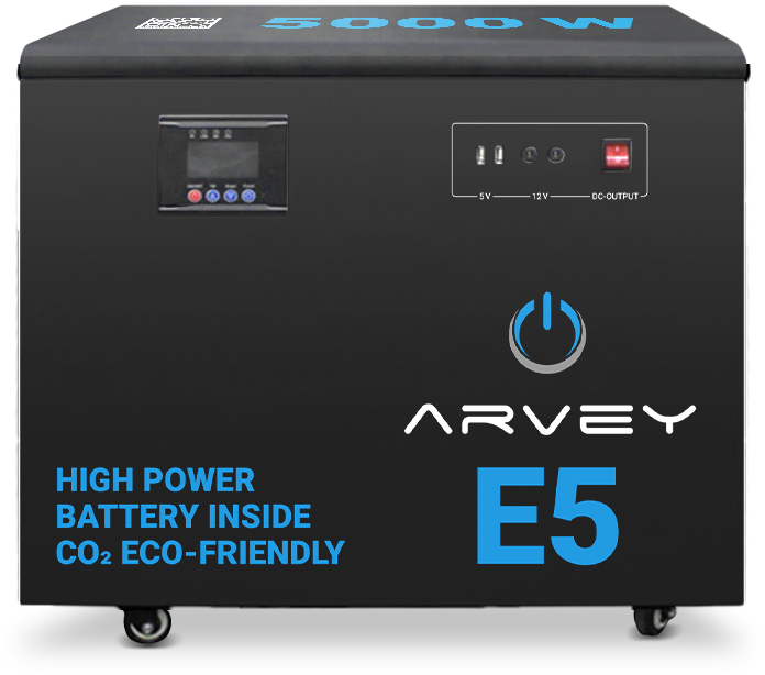 AXSOL ARVEY E5 mobiler rollbarer Batteriespeicher für professionelle Einsätze Baustelle Baustrom 